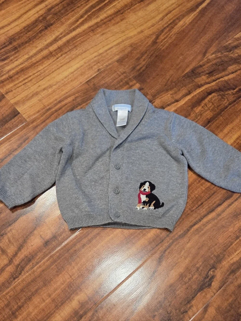 Janie and Jack EUC 12-18 Months Red Corduroy Overalls, Bodysuit and Dog Sweater